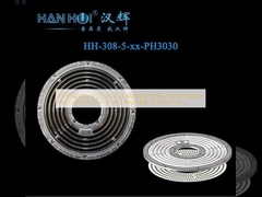 3030&2835 LED PC Éco-matériau 92%+ Transmittance Lentille anti-éblouissement Pour les OVNI Lentille d'éclairage haute baie