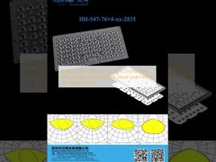 304pcs 2835LED avec 4 distributions de lumière IP65 imperméable à l'eau à faible reflet Lentille d'éclairage de rue et de stationnement