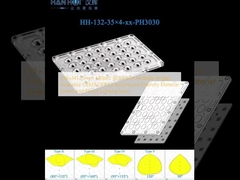 218×141.25mm 140pcs 3030LEDs Angles multiples Disponible OEM&ODM Matériau respectueux de l'environnement Lentilles d'éclairage de rue et d'inondation