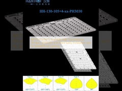 90°/T2/T3/T4/T5 Disponible Haute transmission 70×4pcs 3030LEDs Anti-éblouissement Facilité d'installation Lentille Adapté Éclairage de rue et d'inondation