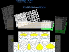 24 en 1 3030 LEDs Sept options de distribution de lumière Sortie lumineuse uniforme Installation facile Excellente lentille d'éclairage de rue et d'inondation