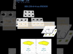 24pcs 3030LEDs 59,6×49,6mm Petite lentille carrée sortie lumineuse uniforme faible reflet zone d'éclairage routier et projecteur Lentille