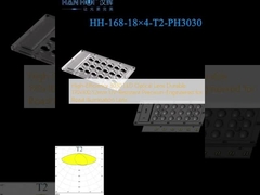 Lentille optique LED 3030 haute efficacité durable 170x100,52 mm résistante aux UV Conçue avec précision pour l'éclairage routier