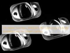 23×16mm Taille 4pcs 3030LEDs par face optique T2 Angle Lentilles disponibles pour l'éclairage de rue