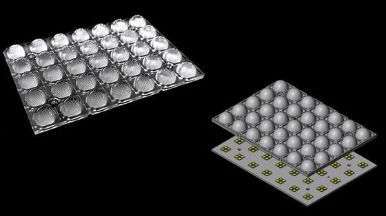 60°/90° Available 120×86mm Size 3030LEDs Glare-Free High-Efficiency Optics Flood Lighting Lens