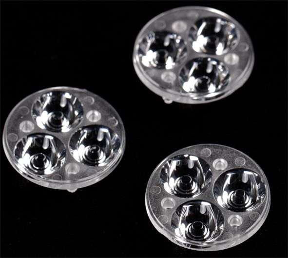 Flashlight Lens φ25mm Size PC/PMMA Material 93%+ Transmittance 3030&3535LEDs Indoor Lens